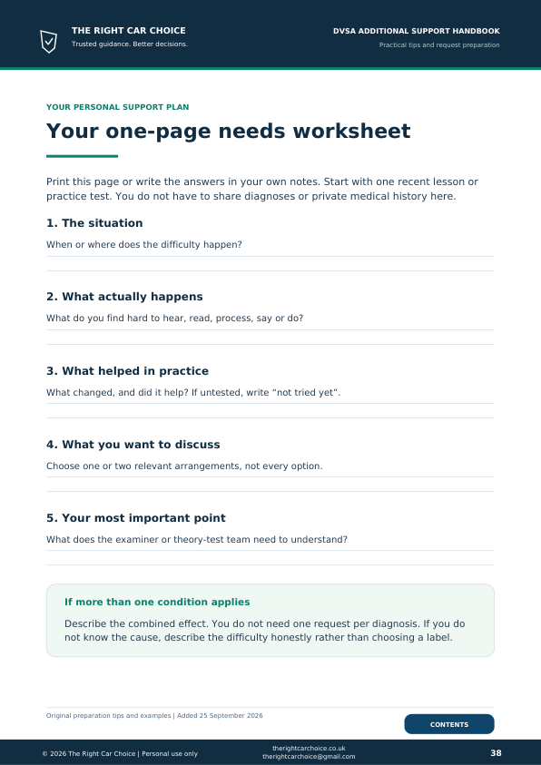 Sample page 38: Work out what you need